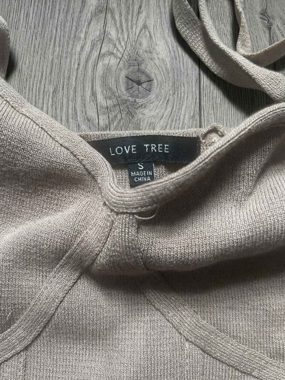 Love Tree Neutral Taupe Bustier Tank - Picture 3 of 4